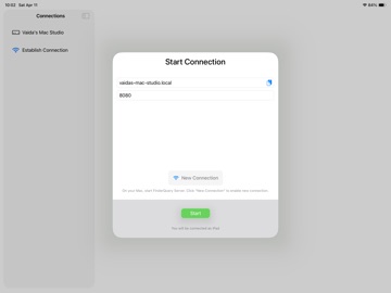 FinderQuery Client iPad screenshot