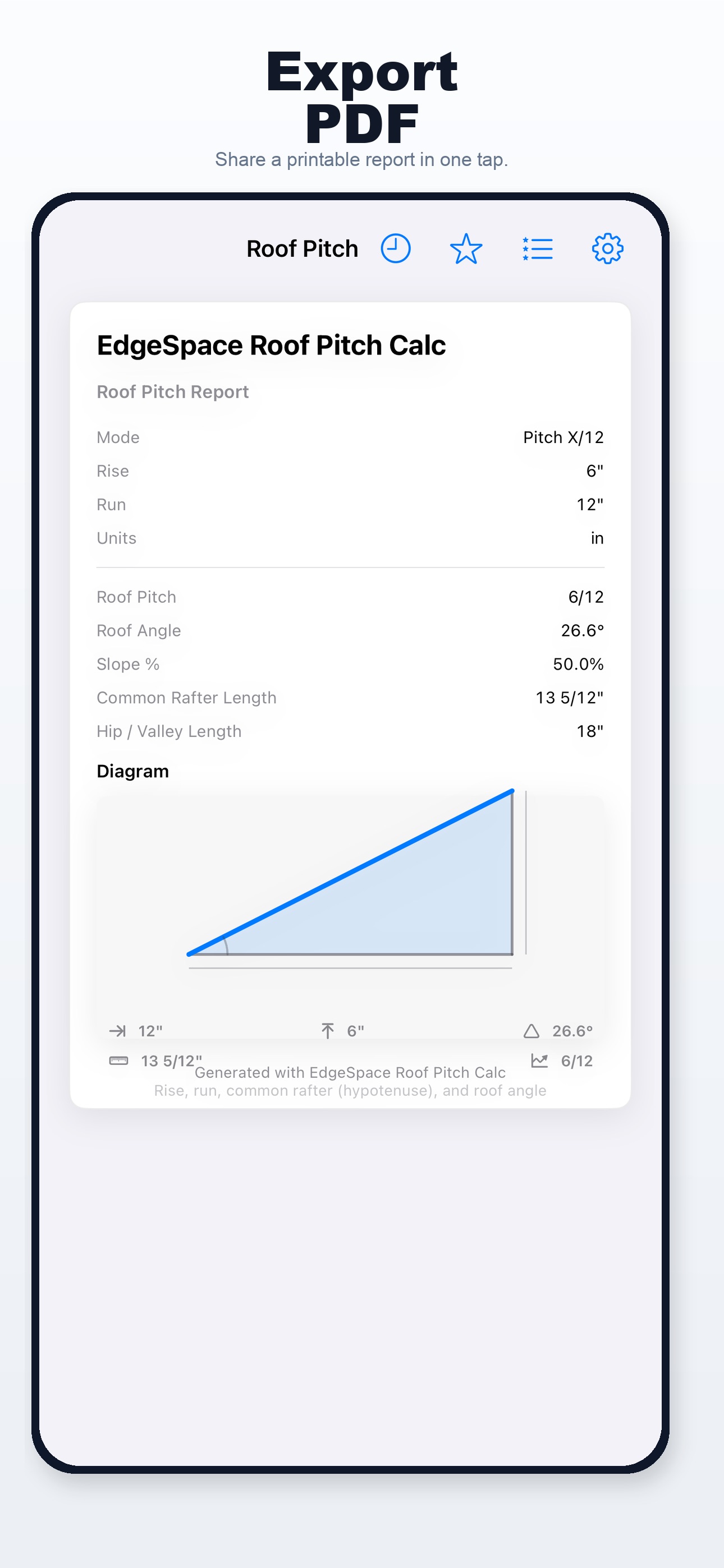 Screenshot 5 of EdgeSpace Roof Pitch Calc