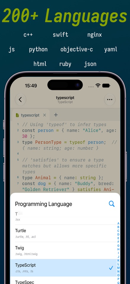 #4. CodeMate - Code Editor (iOS) Podle: 光 李