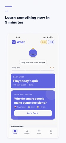 Whet: Learn Something Daily Screenshot 1 of 10
