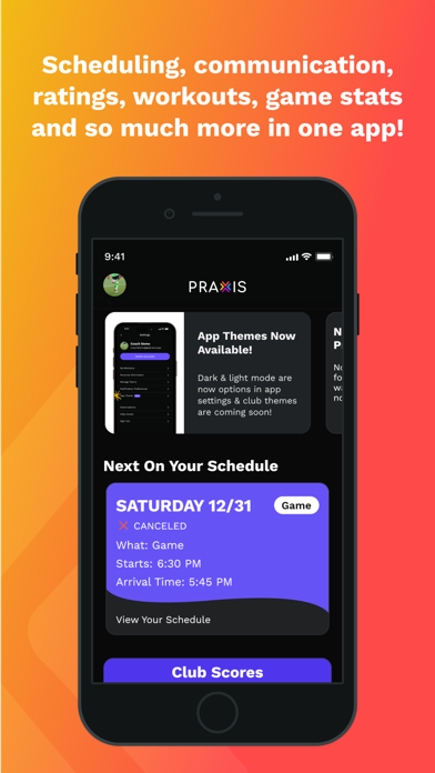 Praxis Sports Screenshot