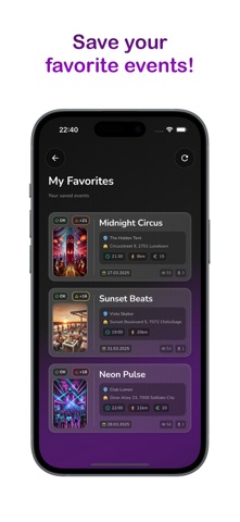 PartyRadar - Spot Events! iPhone screenshot