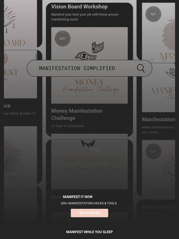 Manifest It Now iPad screenshot 1 - Health & Fitness app