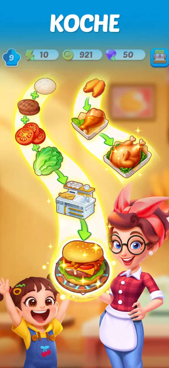 Merge Cooking® iOS Mod IPA screenshot 2 - iOS game interface