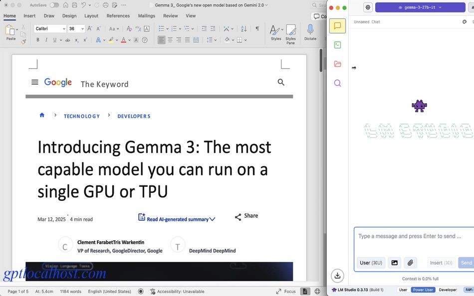 #1. GPTLocalhost (Word Add-in) (macOS) 由: PatentLM LLC