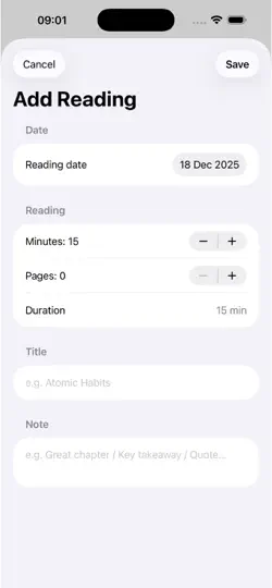 Screenshot von Read-Logs auf dem iPhone 5