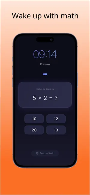 MathWake - Math Alarm Clock screenshot 1