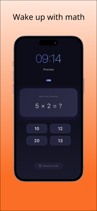 MathWake - Math Alarm Clock Screenshot 1 of 3