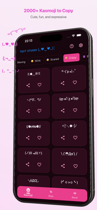 Text Studio: Kaomoji Screenshot 2 of 8