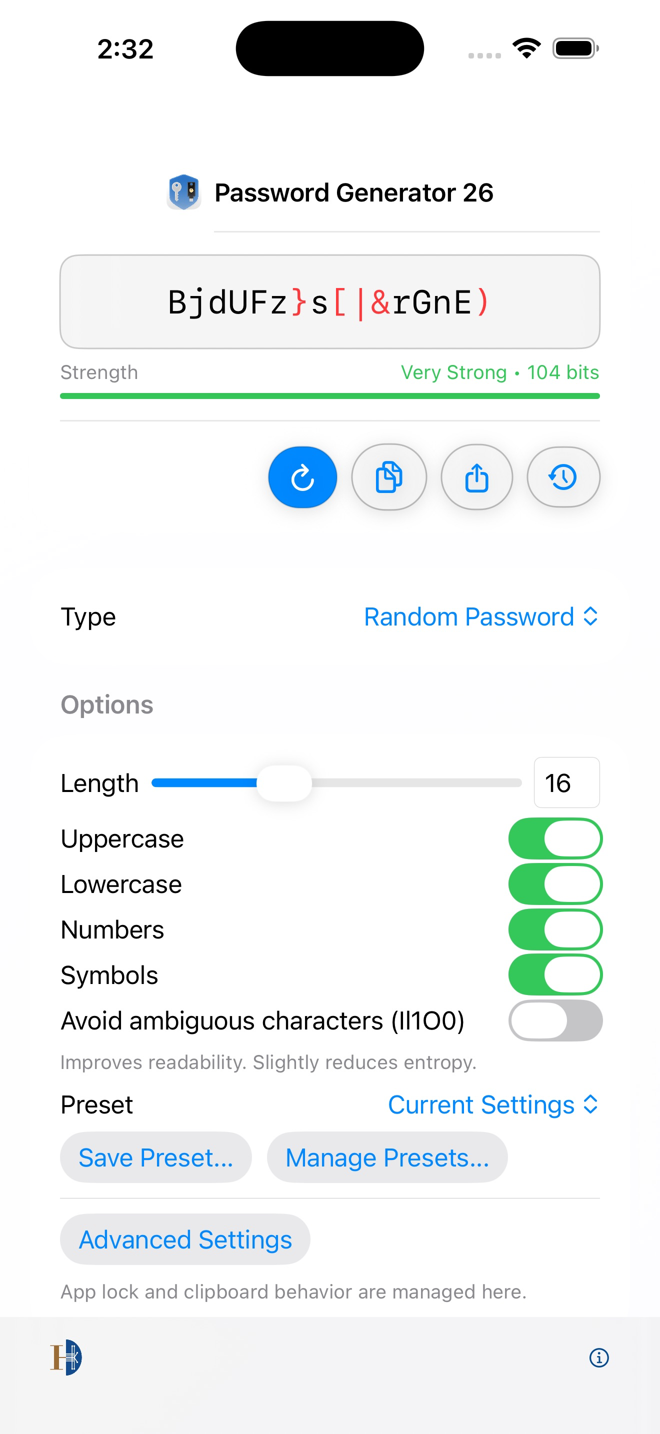 PasswordGenerator26 screenshot 2