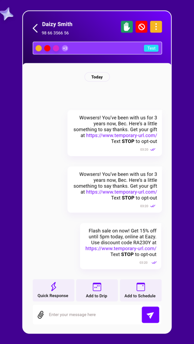 Textdrip iPhone screenshot 5 - Business app