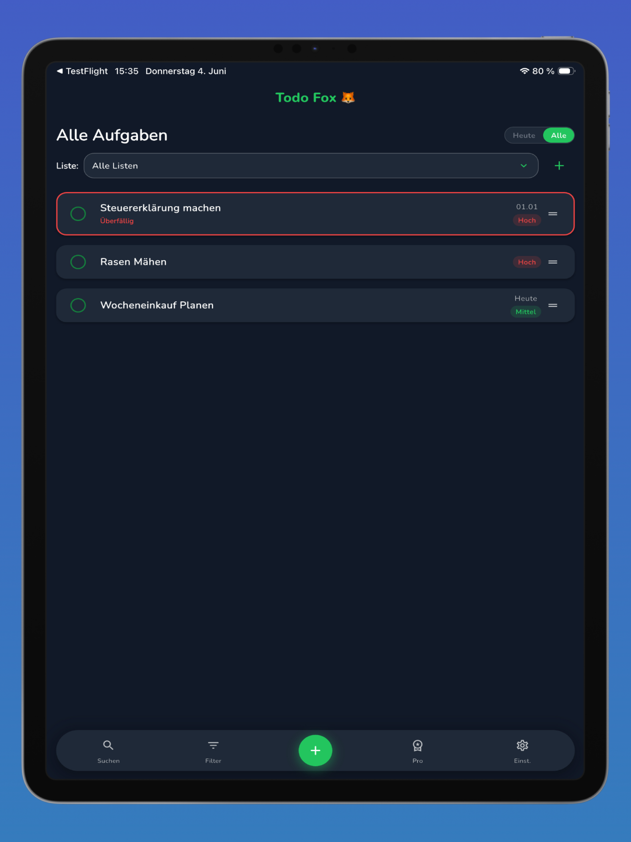 Todo Fox – Aufgabenliste screenshot 8