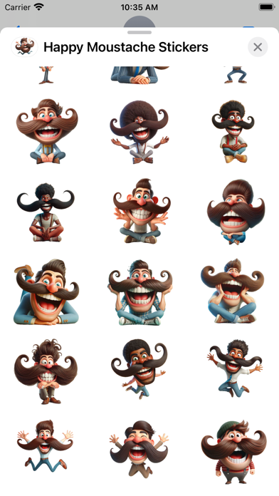Screenshot #2 pour Happy Moustache Stickers