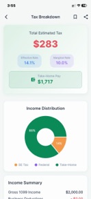 1099 Tax Calculator screenshot