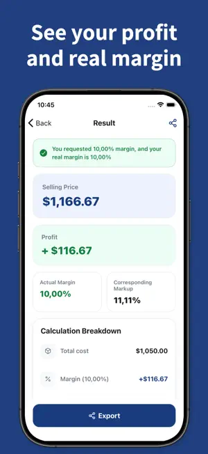 Profit Margin Calculator Pro screenshot 2