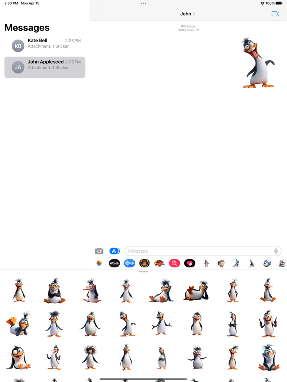 Screenshot #4 pour Goofy Penguin Stickers