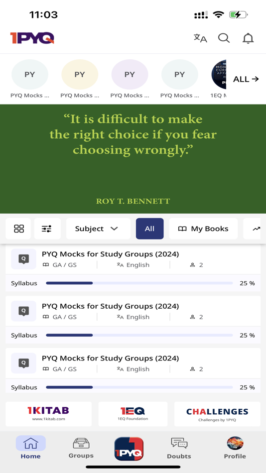 #2. 1PYQ (iOS) 由: 1EQ Edutech Private Limited