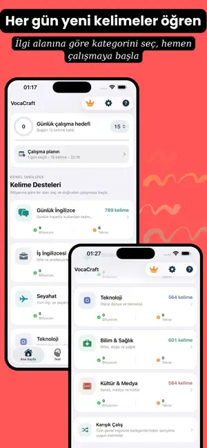 VocaCraft: İngilizce Kelime screenshot 1