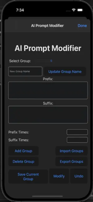 AI Prompt Modifier screenshot 1