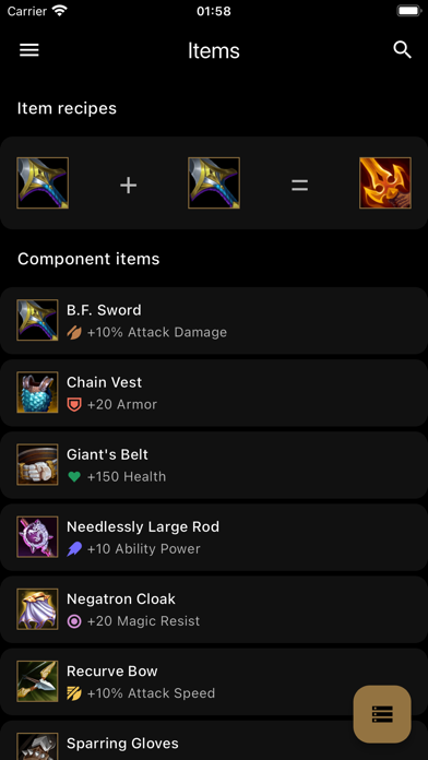 Builds for TFT - LoLChess Screenshot