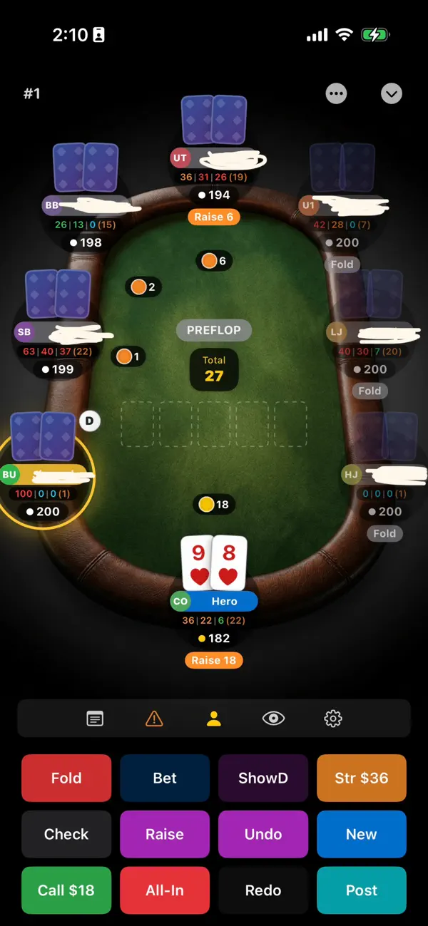 Screenshot #1 pour TiltFree: Poker Tracker & HUD