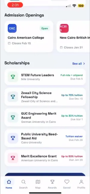 EduGuide app screenshot 1