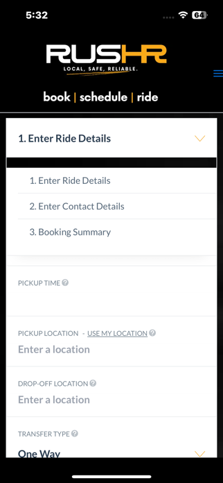 RUSHR - local ride Screenshot 2 of 4