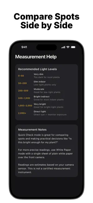 Light Meter: Lux & Plants screenshot 3