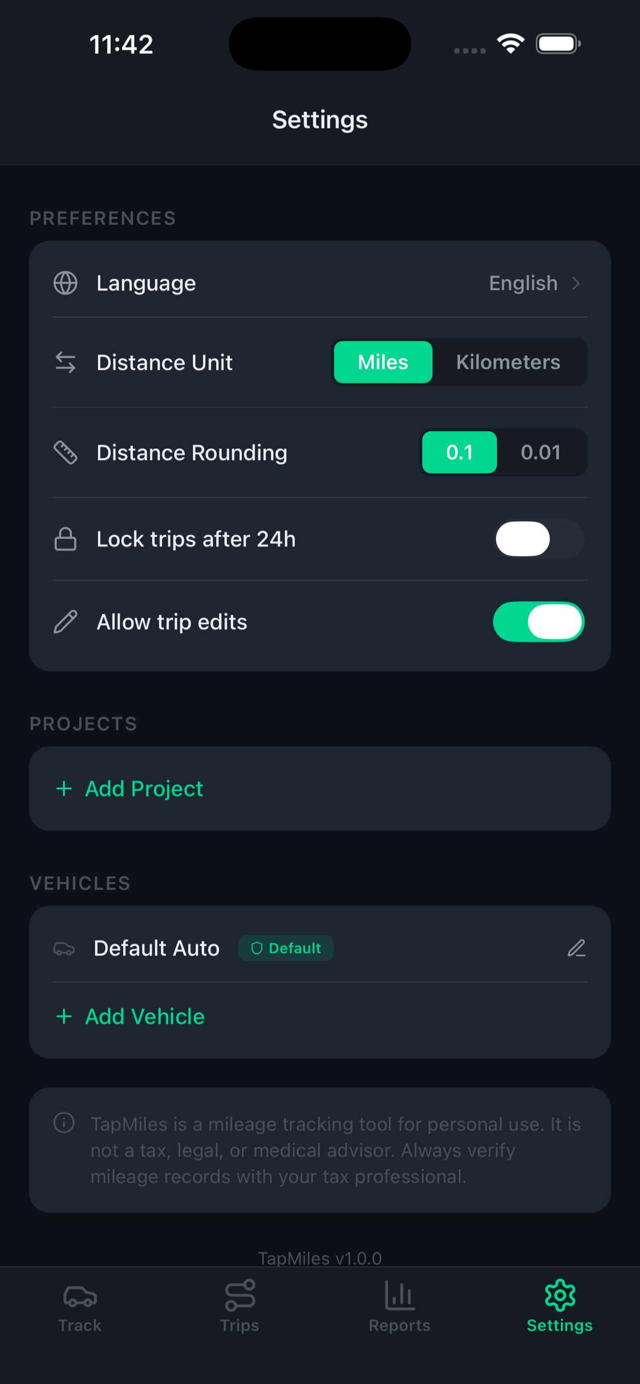 Tap Miles Mileage Tracker screenshot 7