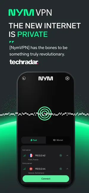 NymVPN – Anonymous No-Log VPN screenshot 1
