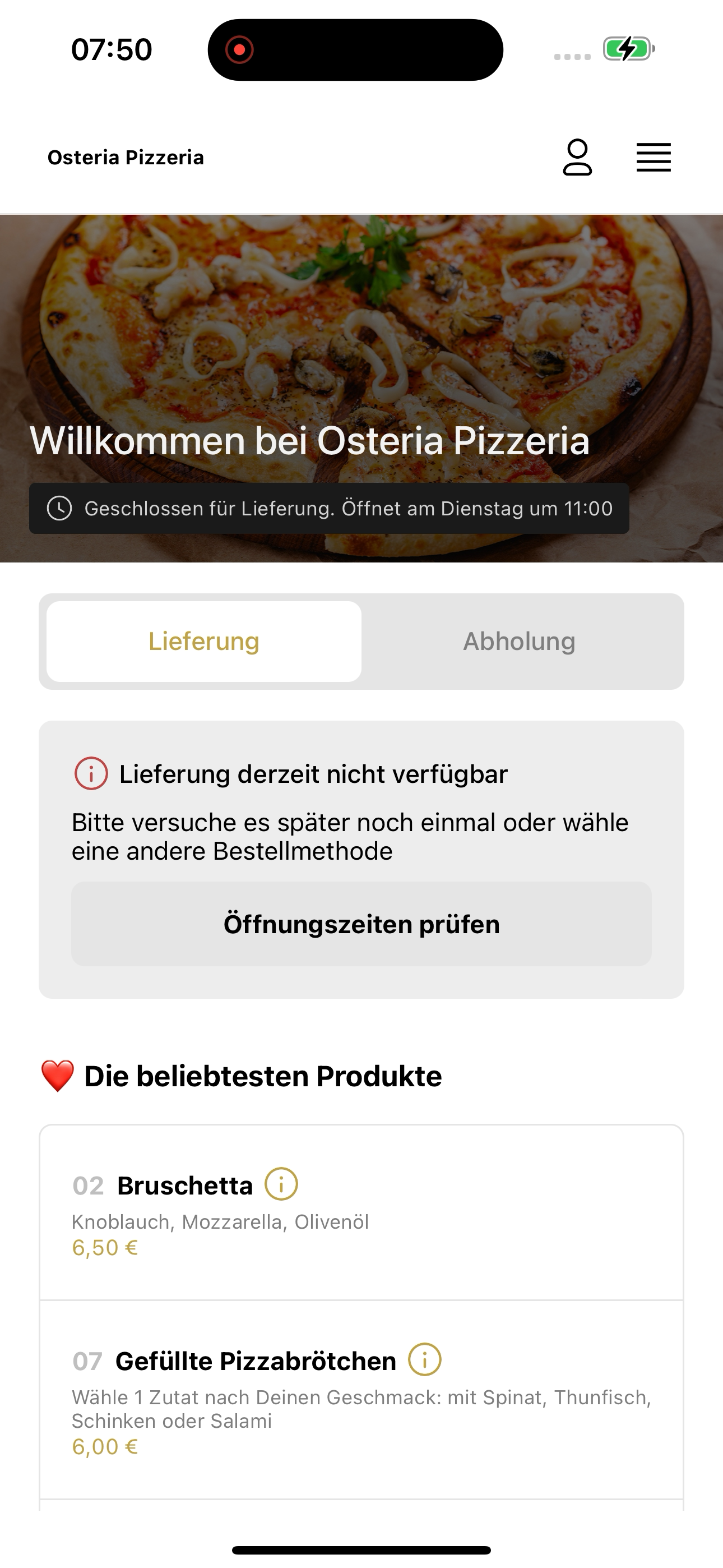 Osteria Pizzeria screenshot 6