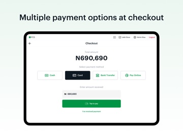 Bumpa Point of Sale (POS) iPad screenshot