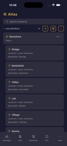 RPG Spark - Dice & Generators Screenshot 2 of 10