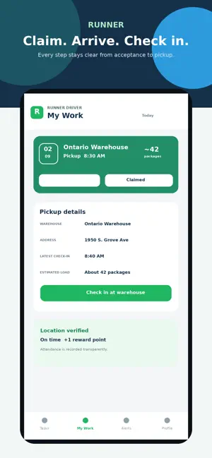 Runner Delivery Driver screenshot 1