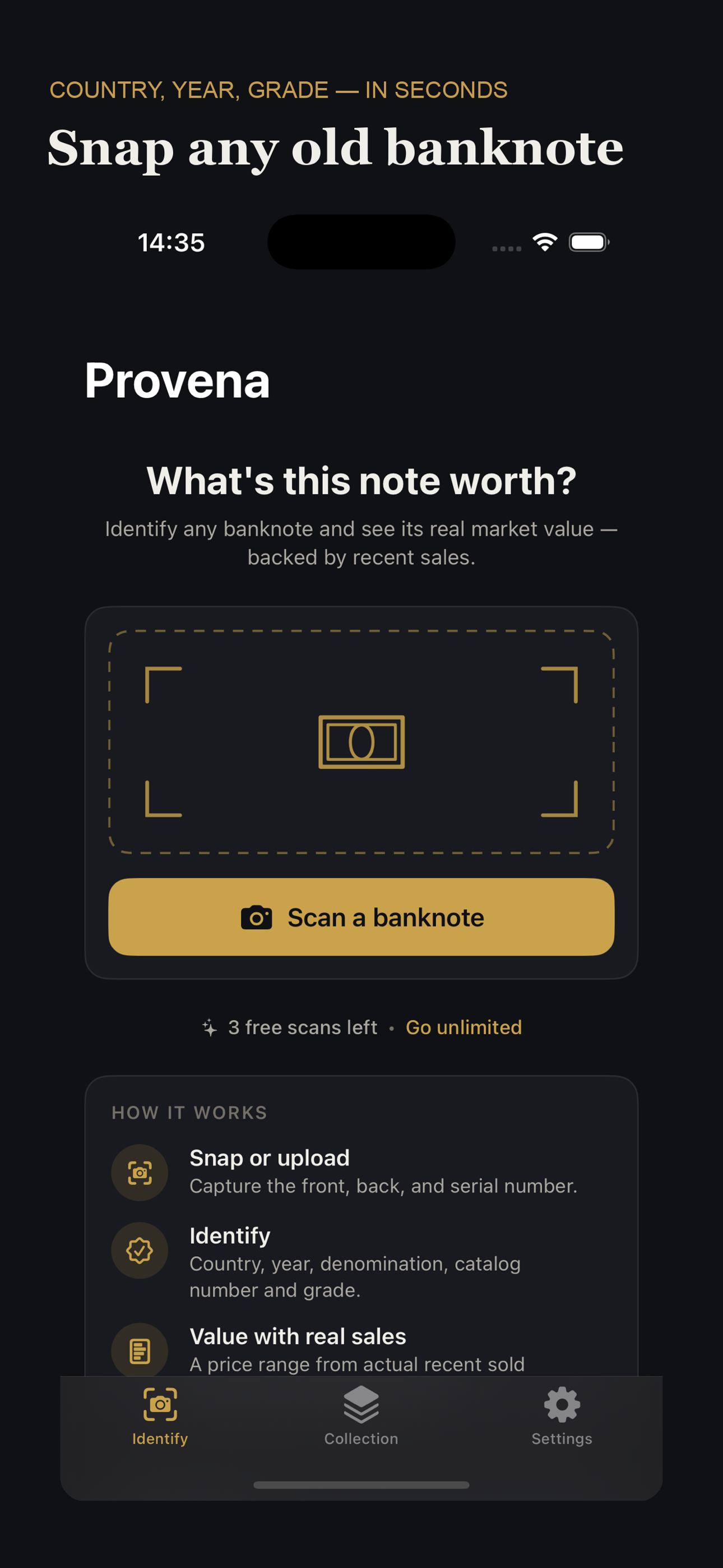 Banknote Identifier: Provena screenshot 2