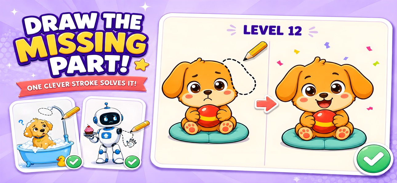 Screenshot 1 of Missing Part: Draw, Fix & Find