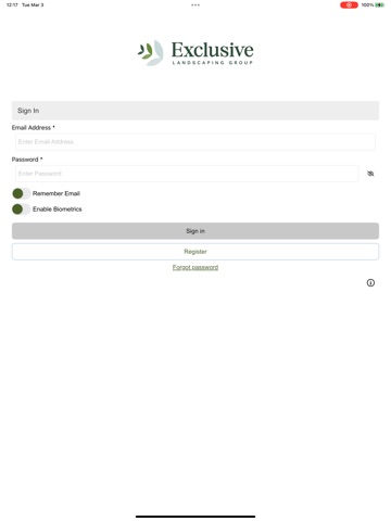 Exclusive Group iPad screenshot