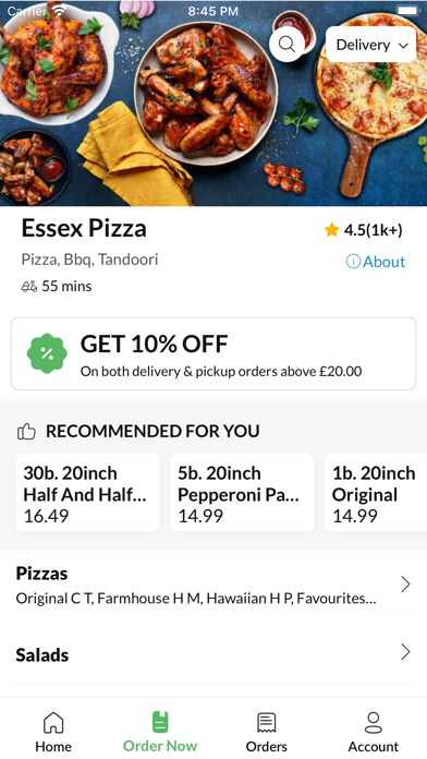 Essex Pizza Screenshot
