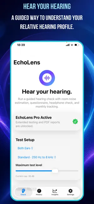 EchoLens - Hearing Check screenshot 1