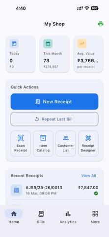 PrintPro - Receipt & Invoice Screenshot 1 of 6