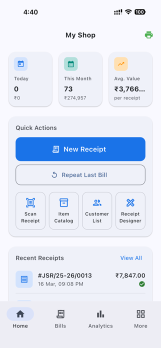 PrintPro - Receipt & Invoice Screenshot 1 of 6