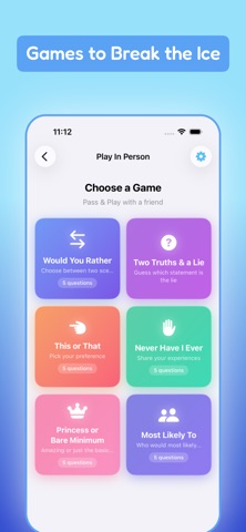 Icebreakers: Couple Games iPhone screenshot