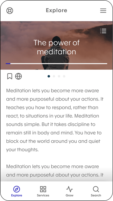 Lyra Wellbeing Hub Screenshot