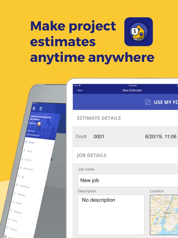 Screenshot #4 pour Construction Estimator App