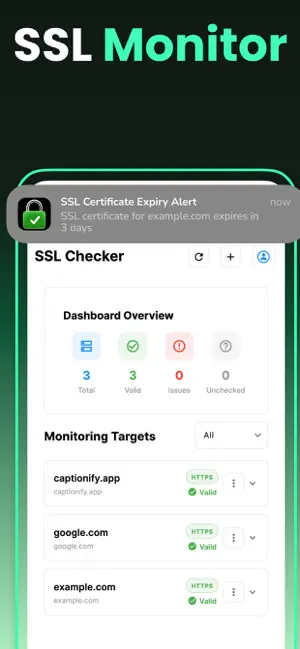 Endpoint Alert: SSL,Uptime,API screenshot 2
