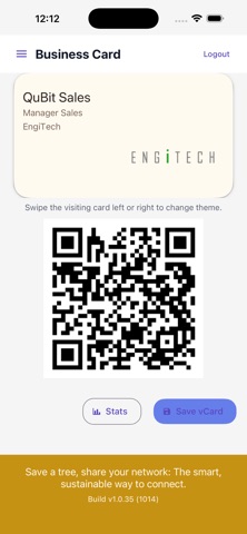QuBit - Digital Business Card iPhone screenshot