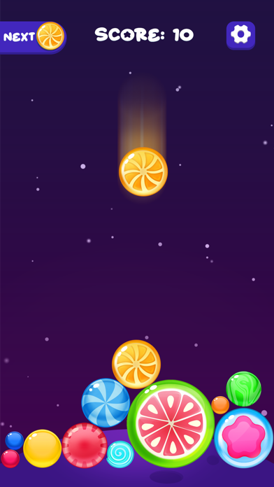 Drop and Merge Fruit Candies Screenshot