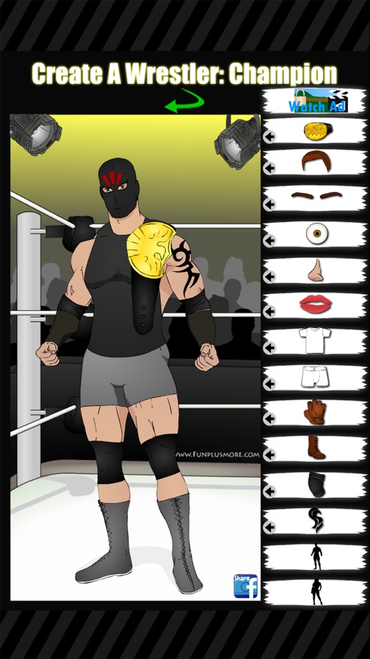 #2. Create A Wrestler: Champion (iOS) 由: Salvador Nunez