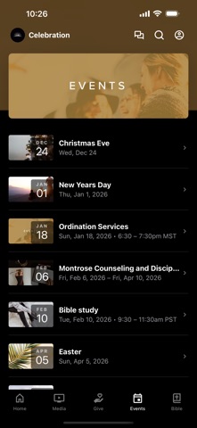 Celebration Church Montrose iPhone screenshot