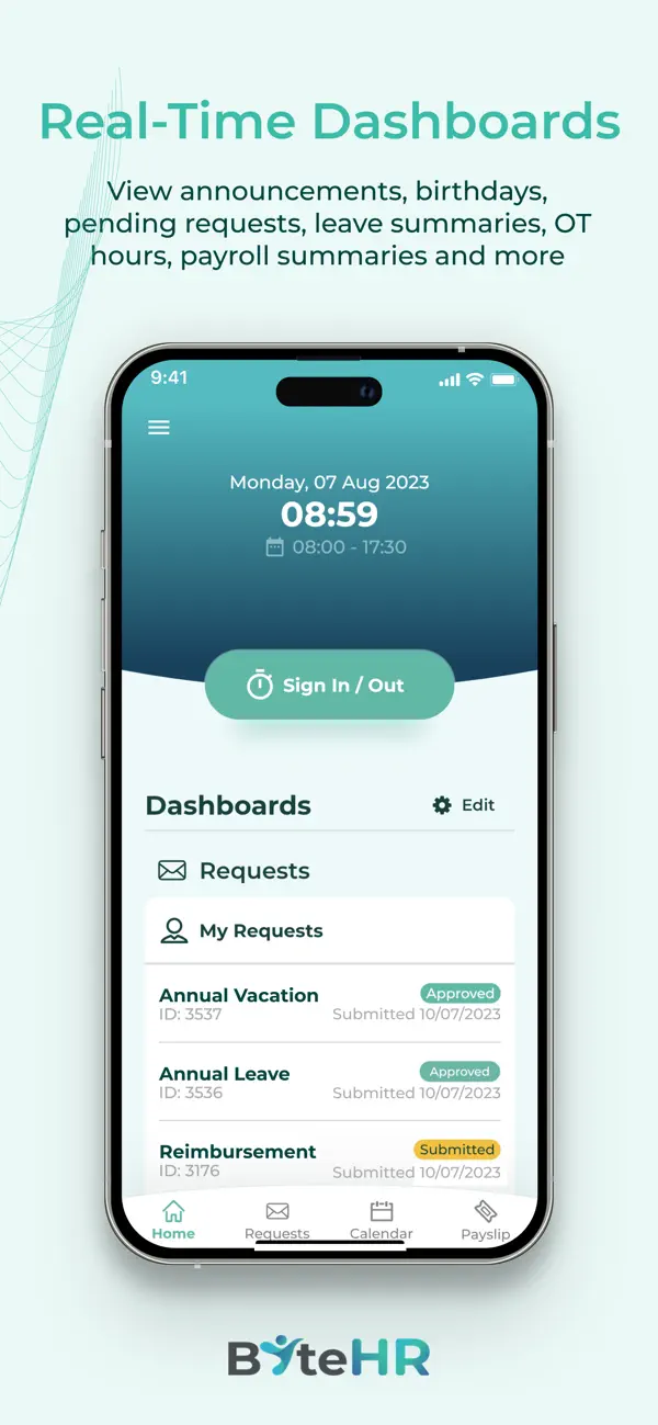 Screenshot #1 pour ByteHR